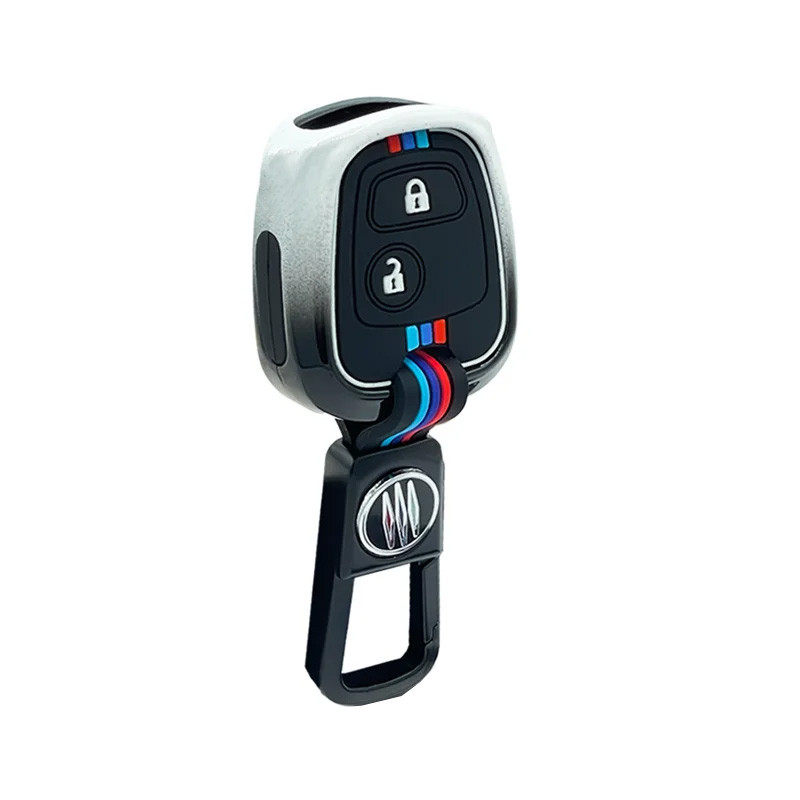 کاور ریموت و سوئیچ خودرو کالانیکس مدل COV-206WH-10617 طرح فلزی مناسب برای پژو 206